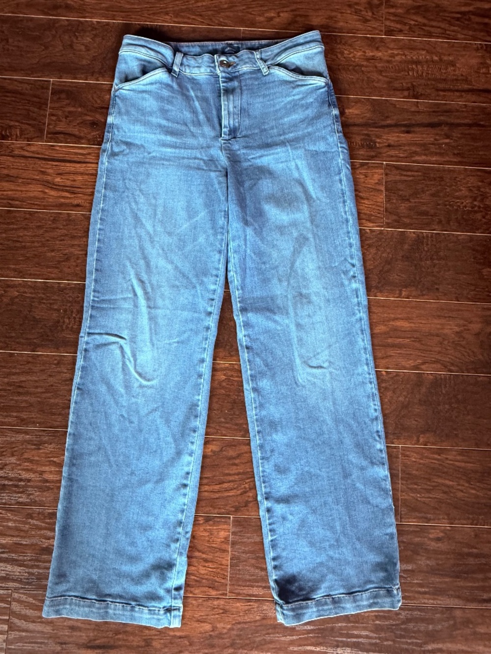 J.Jill Denim Full Leg Trouser Jeans Size 8 Medium Wash Stretch